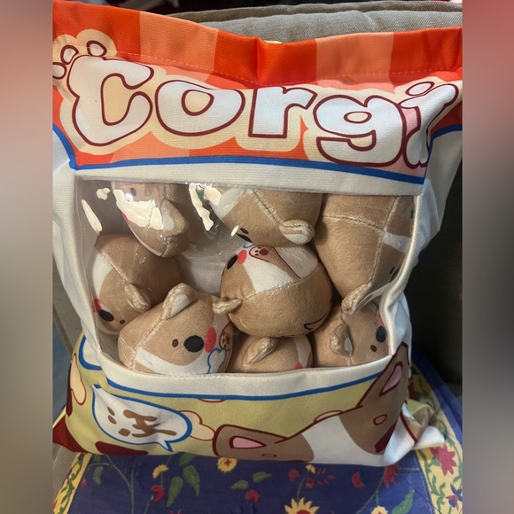 Other - Corgi Novelty pillow filled with 8 mini corgis !!! NWOT